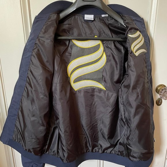 Jack & Jones Blue Men's Bomber Jacket, Size L - Picture 6 of 8